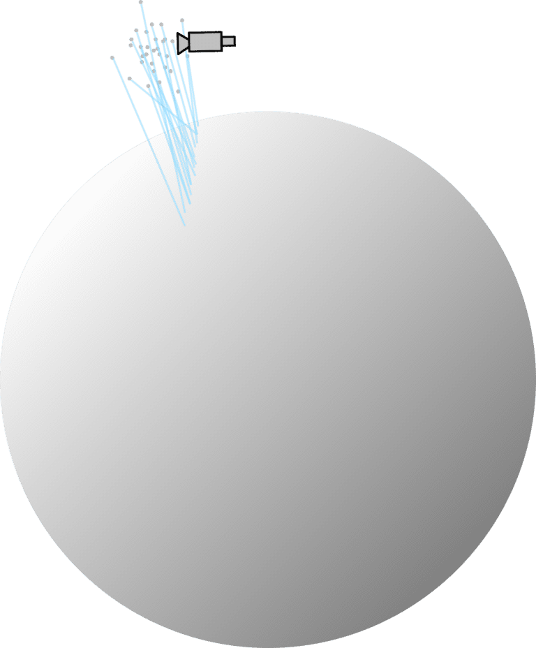 Ocean world plume density sensors